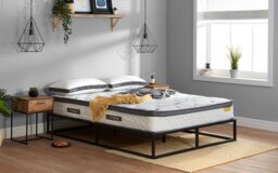 SleepSoul Heaven 1000 Pocket Gel Mattress and Luna Silk Eye Mask Single White Single 1