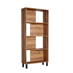 Bookcase 4 Tier Display Cabinet Unit Industrial Metal Home Living Room Furniture