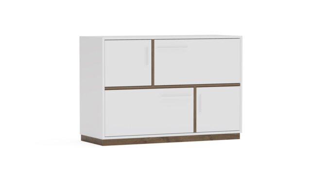Decorotika Mares Sideboard with 4 Cabinets - W 120 cm x H 81.6 cm x D 45 cm