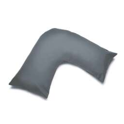 Belledorm Easycare Percale V-Shaped Orthopaedic Pillowcase - Grey - One Size