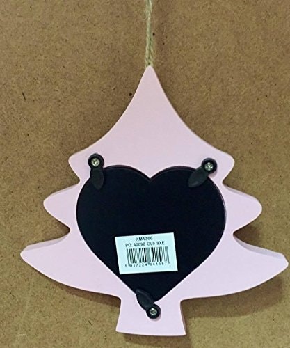 MDF Christmas Tree Photo Hanging Decoration Baby's 1st Christmas Pink