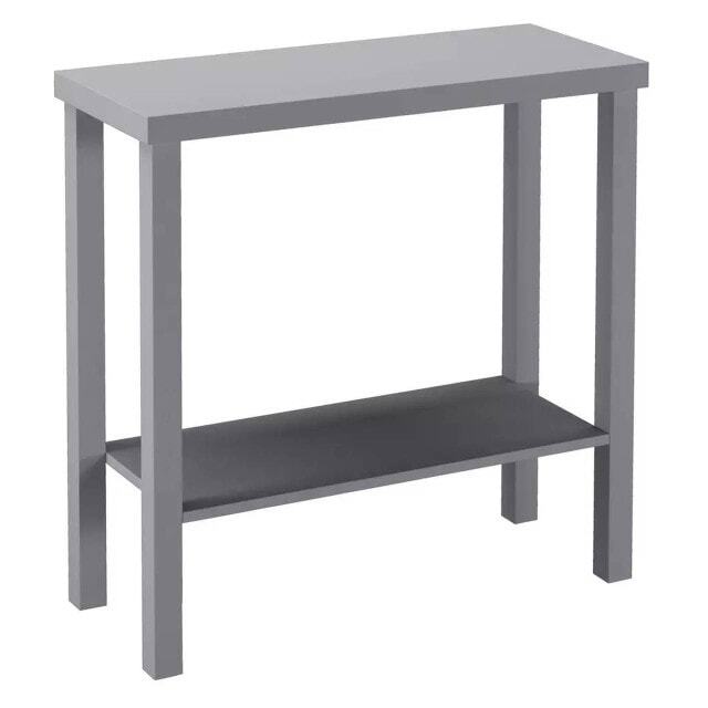 URBNLIVING 2 Tier Wooden Console Table Narrow Hallway Storage Unit Multi Grey 1
