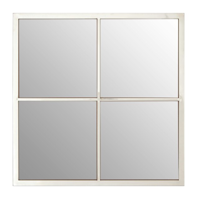 Descartes Descrates Square Wall Mirror Silver