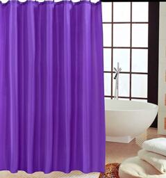 KAV - Polyester fabric Shower Mould and Mildew Resistant Curtain 180 x 220 cm (71 x 88 Inch) Berry Purple Matching Hooks