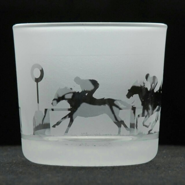 Animo Glass Engraved Votive Tealight Holder At The Races