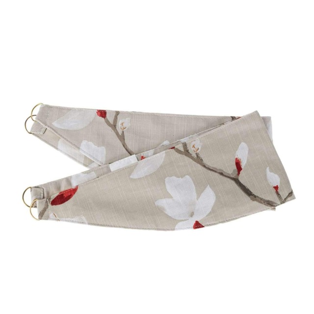 Homescapes Red Anita Floral Tie Back Pair Red Red