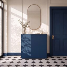 Alice Springs Shoe Cabinet with 3 Doors Push-to-Open in Night Blue