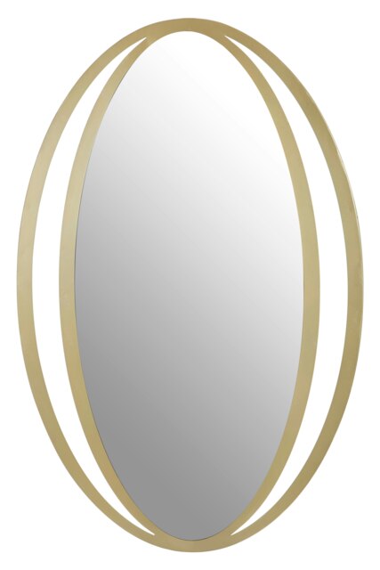 Trento Double Ring Design Wall Mirror Gold