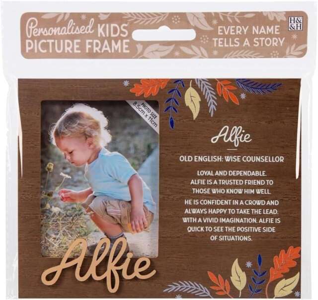 History & Heraldry Pre-Personalised Kids Wooden Picture Frame - Alfie