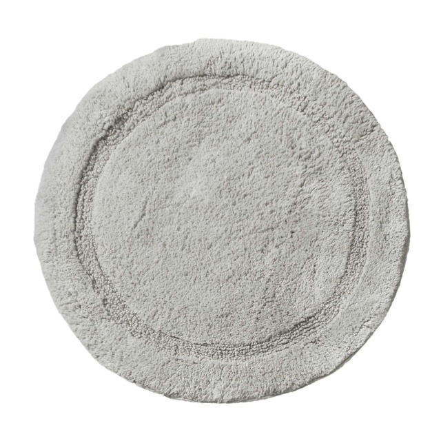 Round Bath Mat 100% Cotton - Dove Grey