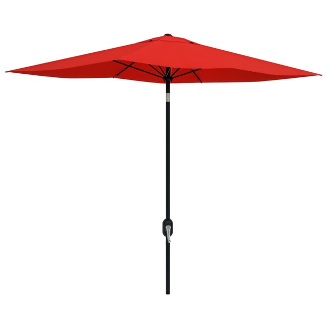 Outsunny 2 x 3(m) Garden Parasol Rectangular Market Umbrella w/ Wine Red Red