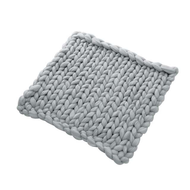 Living and Home Chunky Knit Throw Blanket Handwoven Home Decor