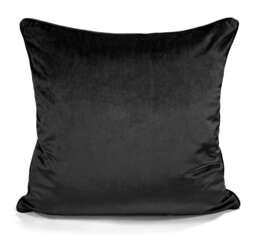 Luxury Plain Matte Velvet Cushion - 56cm x 56cm Black