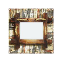Rustic Egyptian Wooden Frame Splash Back White