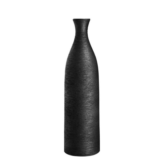 Living and Home Modern Tall Porcelain Vase for Flowers - Black