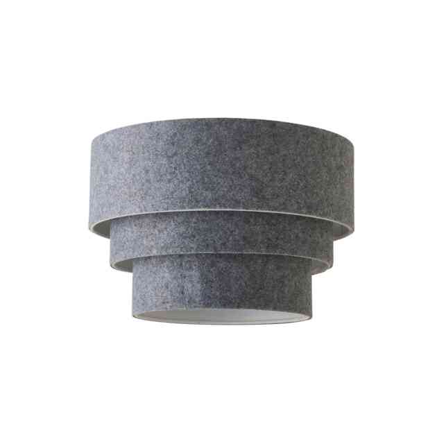 ValueLights Aztec 3 Tier Grey Felt Ceiling Shade Grey