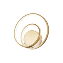 OZ Dimmable Swirl Integrated LED Wall Lamp Brass, 3000K