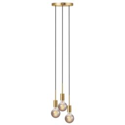 Nordlux Paco Indoor Pendant Light Brass Metal E27 Retro - Mains Powered, IP20 Gold