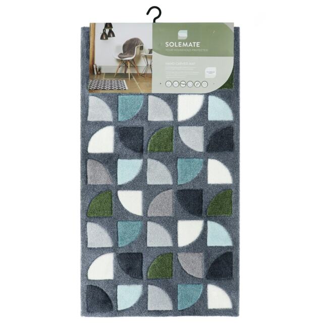 JVL Solemate Hand Carved Machine Washable Door Mat 57x100cm - Windmill