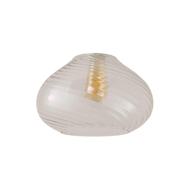 ValueLights Corinne Spiral Clear Glass Pendant Shade