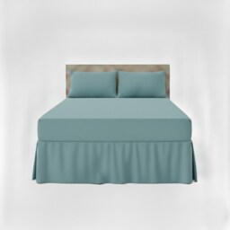 Fitted Valance Bed Sheet Polycotton Mattress Cover And Frill Easy Care Blue King