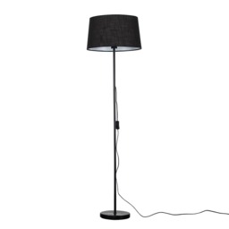 ValueLights Charlie Black Floor Lamp Black Doretta Shade