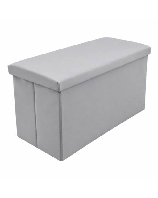 Home Republic Foldable Faux Leather Storage Ottoman