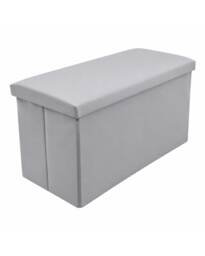 Home Republic Foldable Faux Leather Storage Ottoman