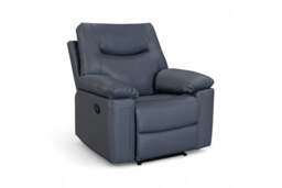 Faux Leather Dark Grey Manual Recliner Chair COLUMBIA