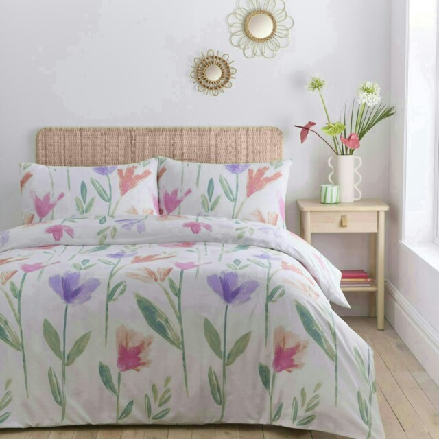 Portfolio Home Charlotte Floral Bedding Duvet Cover Set Multi Double
