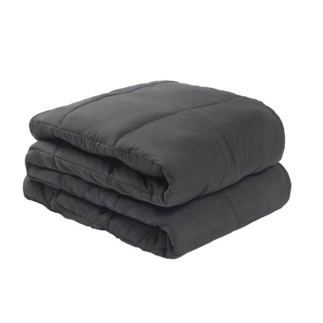 OHS Weighted Blanket 8kg Quilted, 150x200cm - Charcoal