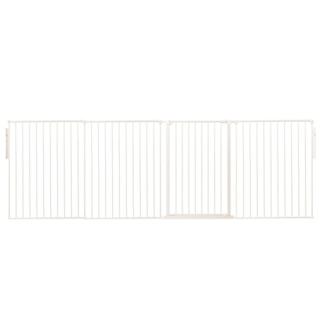 Safetots Premium Extra Tall Room Divider, up to 298cm Wide, White, 105cm Tall, Multi Panel Barrier for Baby and Toddler White