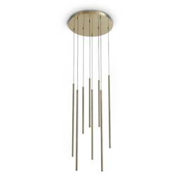 Look Cluster Pendant Ceiling Light Brass 8x LED 1550lm 3000K