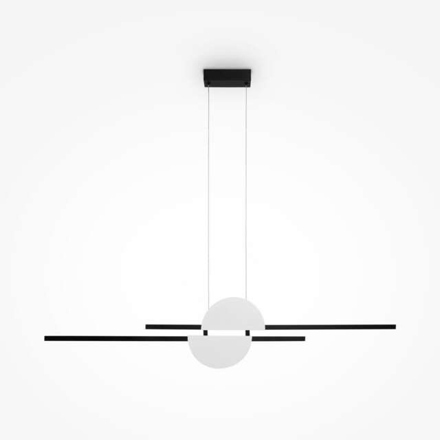 Skyline Modern Bar Pendant Ceiling Light Black 4000K 900lm White Shade
