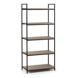 Premium Camden Tall Bookcase in Black and Sonoma Oak