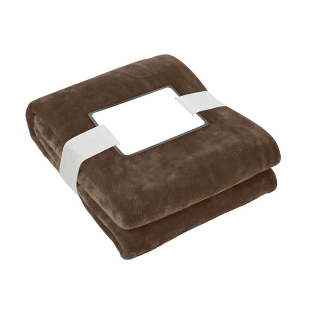 MidOcean Logan RPET Fleece Blanket - Chocolate - One Size Brown