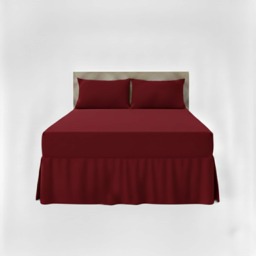 Fitted Valance Bed Sheet Polycotton Mattress Cover And Frill Easy Care Red Double