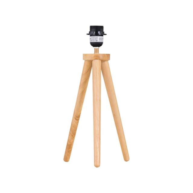 Voyage - Light Oak Wooden Tripod Lamp Base Brown Light oak wood 1