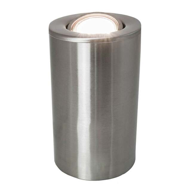Satin Chrome GU10 Floor or Table Lamp Uplighter with Tilt Capability Silver Satin Nickel 1