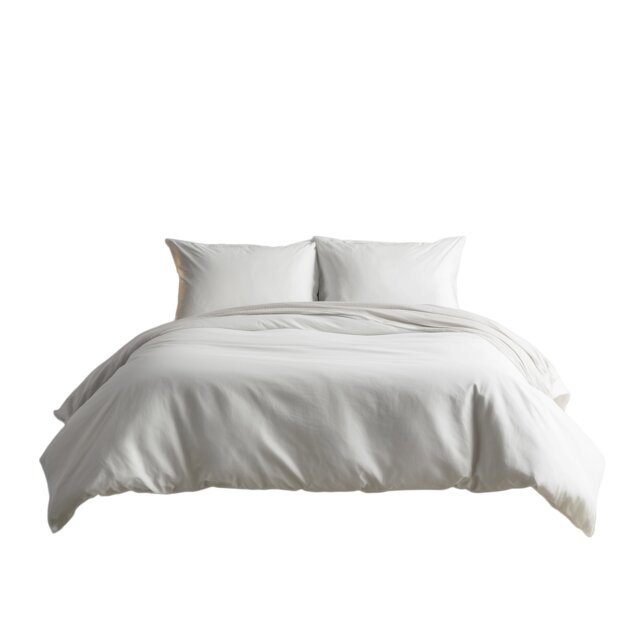 Luxury 200TC Duvet Cover And Pillowcases Set Bed Linen White Single