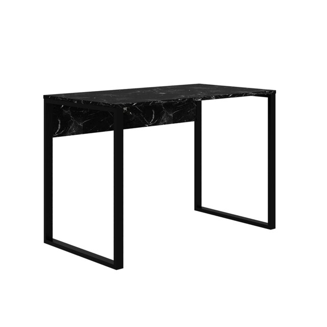 Decortie Inna Desk 100x60x75cm Matte Black Marble Effect
