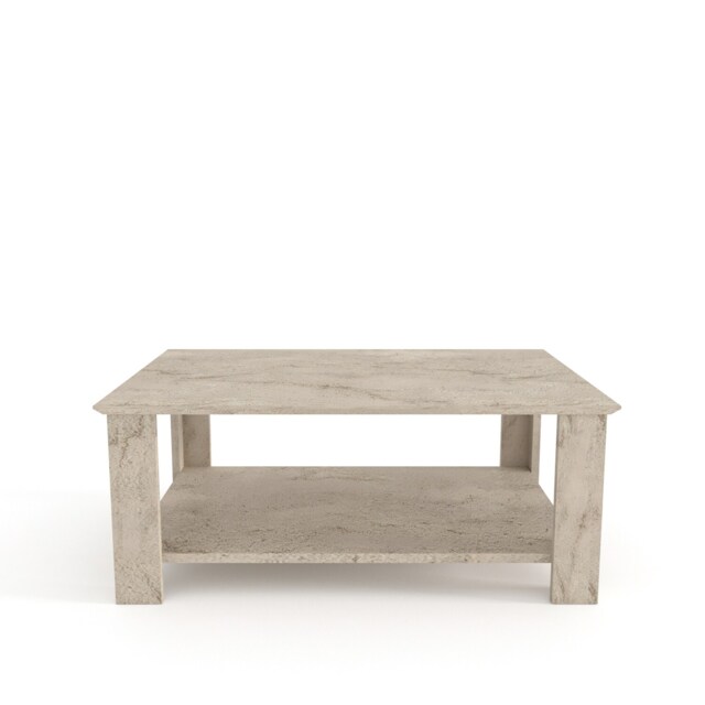 Decorotika Leroy Coffee Table - H 37 cm x W 90 x L 60 cm Multi Travertine 1