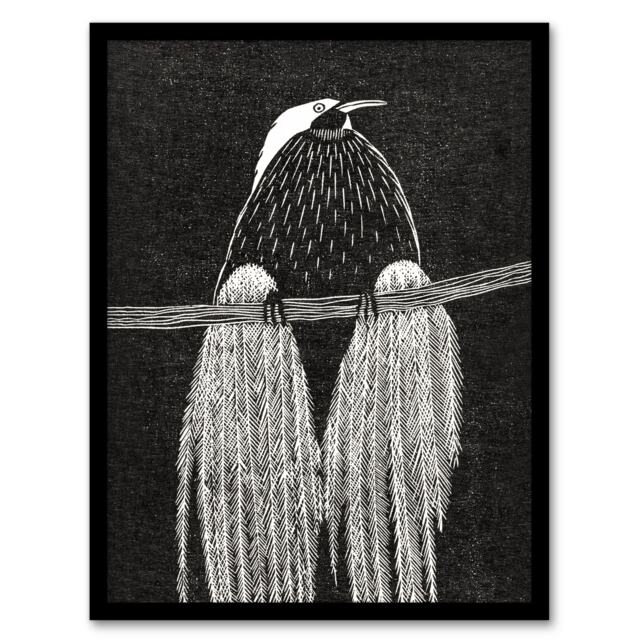Samuel J De Mesquita Framed Wall Art Print Stylised Bird of Paradise Home Décor