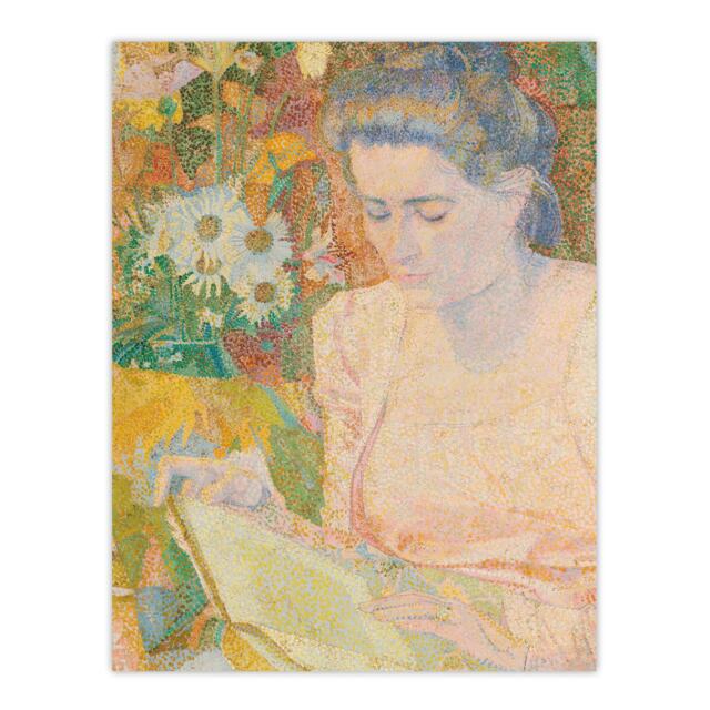 "Mrs Marie Jeannette Floral Portrait Vintage Wall Art Print Toorop 24x32"""
