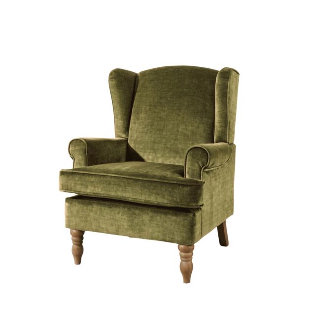Helena Wingback Armchair Occasional Sofa Modern Accent Chair Seating Green Green