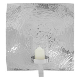 Orsina Large Wall Sconce,Silver Lantern,Textured Aluminum Large Wall Light,Outdoor Wall Lamp With Glass Shade