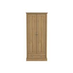 Devon 2 Door Wardrobe - Particle Board - L56 x W79.7 x H181.5 cm - Oak Brown