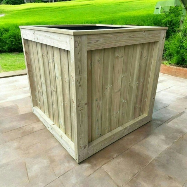 Kent Garden Planter - Pressure Treated Wood - L120 x W40 x H60 cm Brown