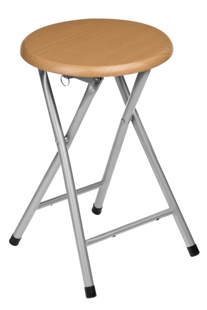 Maison by Premier Fold Away Stool with Wood Veneer Seat