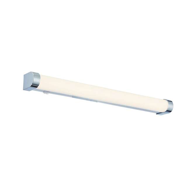 Moda Bathroom Wall 1 Light IP44 15W White Ribbed & Chrome Effect